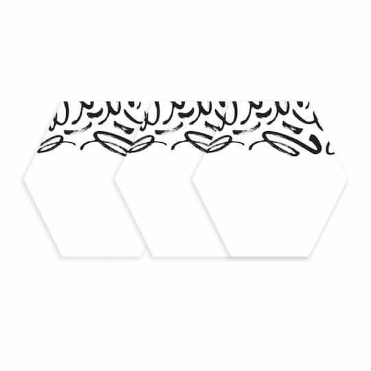 RoomMates Doodle Dry Erase Hexagon Peel & Stick Decals